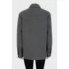 Straight cut jacket with patch pockets