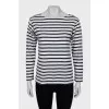 Longsleeve in white and blue stripes