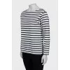 Longsleeve in white and blue stripes