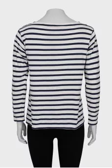 Longsleeve in white and blue stripes