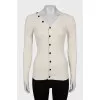 Slim fit cardigan with buttons
