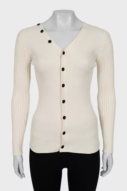 Slim fit cardigan with buttons