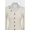 Slim fit cardigan with buttons