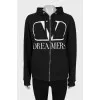 Black hoodie with zipper
