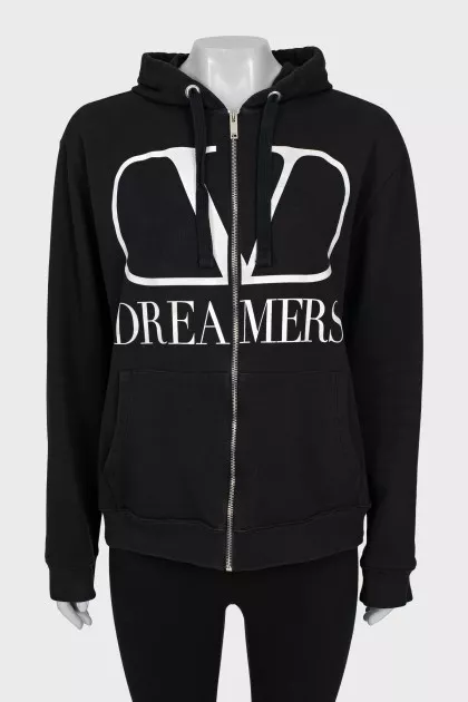 Black hoodie with zipper