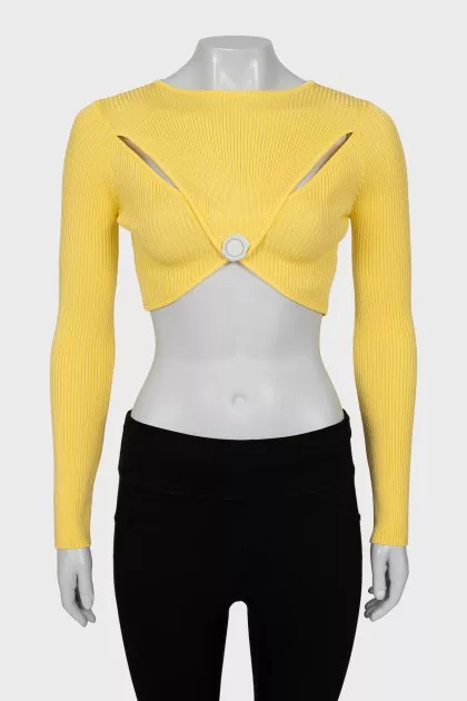 Crop top with button