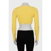 Crop top with button