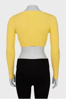 Crop top with button
