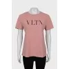 Pink T-shirt with logo