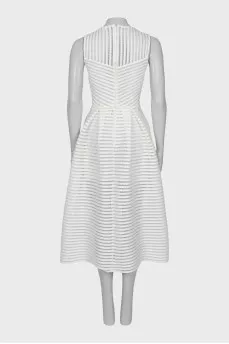 Striped dress in white