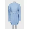 Blue pleated dress