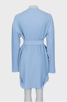 Blue pleated dress
