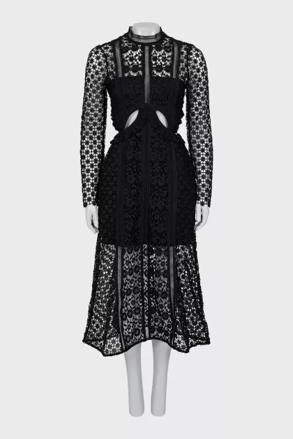 Lace dress with cutouts
