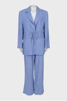 Linen suit with trousers