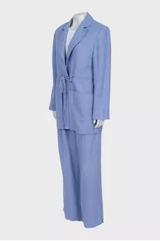 Linen suit with trousers