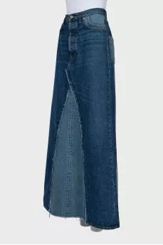 Denim maxi skirt