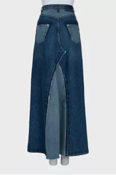 Denim maxi skirt