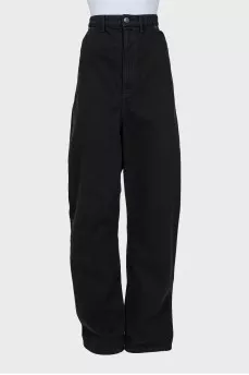 Wide leg black jeans