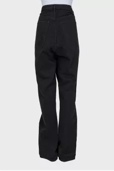 Wide leg black jeans