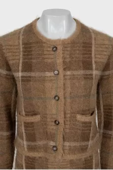 Cardigan and skirt suit