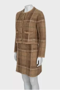 Cardigan and skirt suit