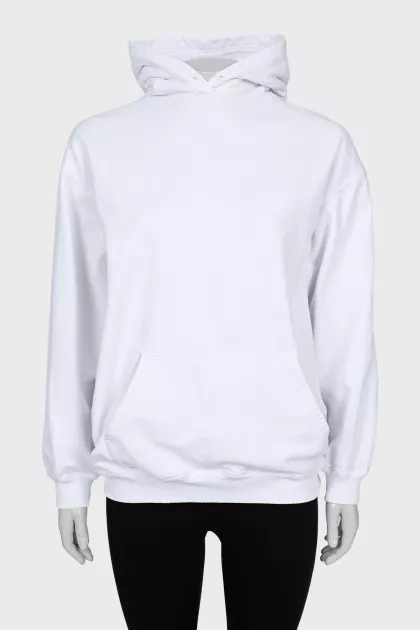 Oversized hoodie with branded logo on the back