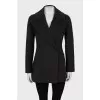 Black coat with buttons