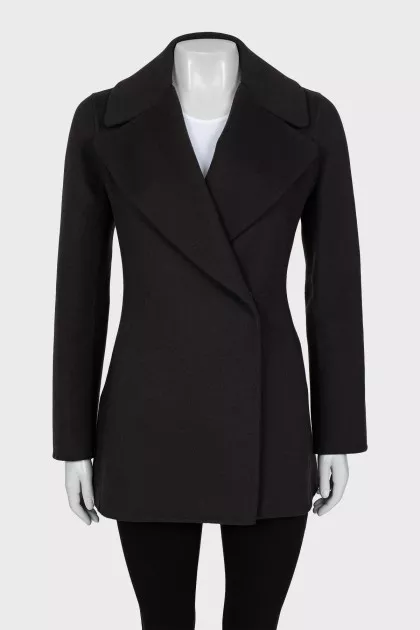 Black coat with buttons