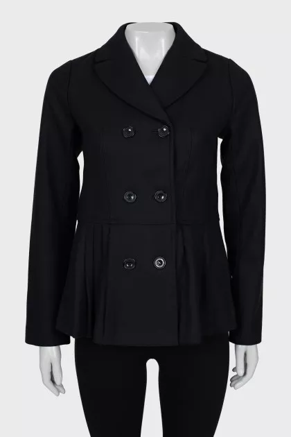 Double-breasted jacket with pleats