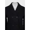 Double-breasted jacket with pleats