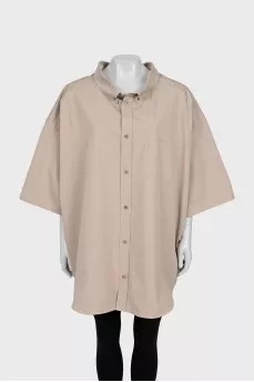 Oversized shirt with patch pocket
