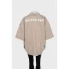 Oversized shirt with patch pocket