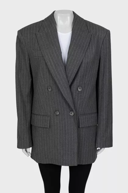 Pinstripe wool jacket