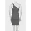 Gray one shoulder dress