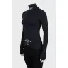 Tight turtleneck with printed collar