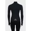 Tight turtleneck with printed collar