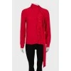 Red blouse with ruffles