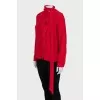 Red blouse with ruffles