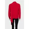 Red blouse with ruffles