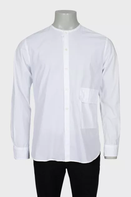 Men's collarless shirt