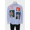 Men's shirt with appliques