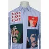 Men's shirt with appliques
