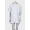 White T-shirt with frill