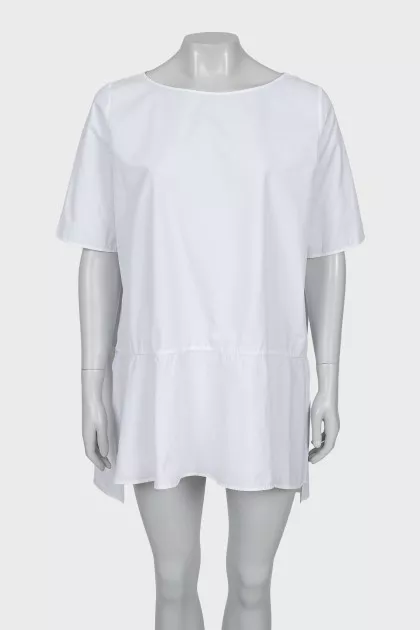 White T-shirt with frill