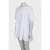 White T-shirt with frill