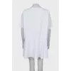 White T-shirt with frill