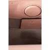 Leather bag with bamboo handle