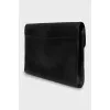 Men's leather clutch