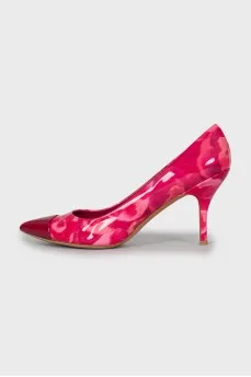 Patent Leather Shoes with Print