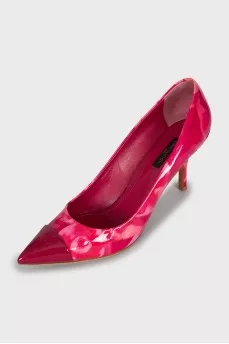 Patent Leather Shoes with Print